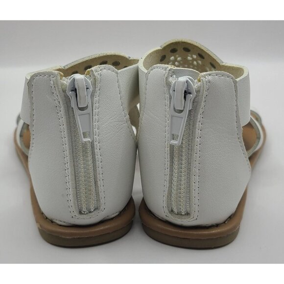 Piper Girl Shoes Size 8 Sandel Gladiator Cut Out Flat Zipper Used - Picture 4 of 11